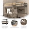 Flash Furniture Riley Loft Bed Frame w/Desk, Full Size Wooden Bed Frame w/Guard Rails & Ladder - Light Gray MH-LBD5-LGY-F-GG - alternate 9